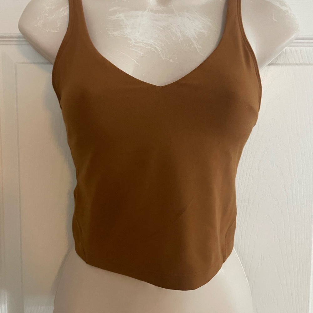 Lululemon Women's Cropped Brown Tank Top Size 4